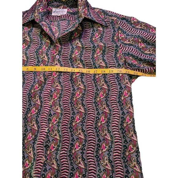 K-,mart vintage 70s butterfly collar button down. 100% poly size medium - Picture 7 of 8